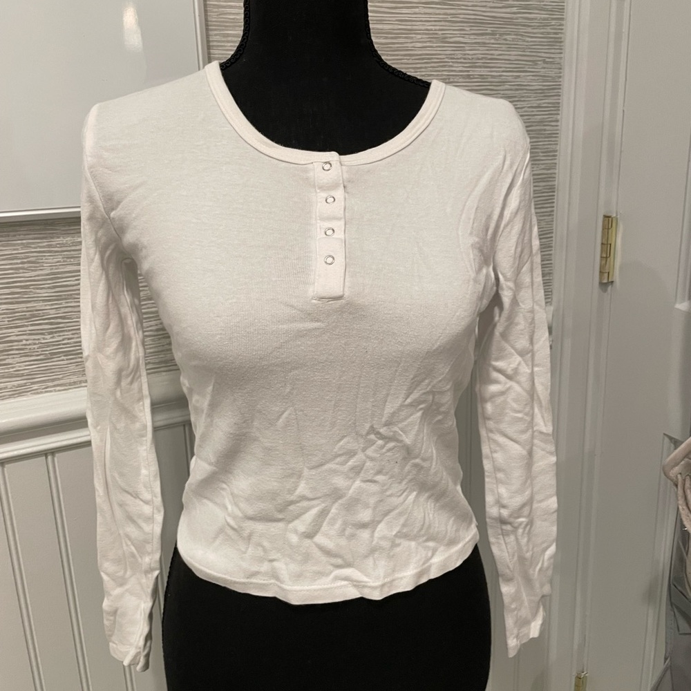 White long sleeve with buttons